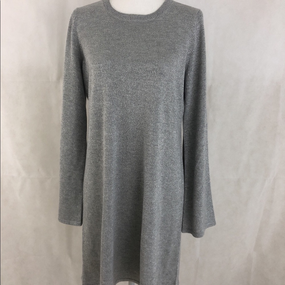 Michael Kors Pearl Heather Silver Sweater Dress
